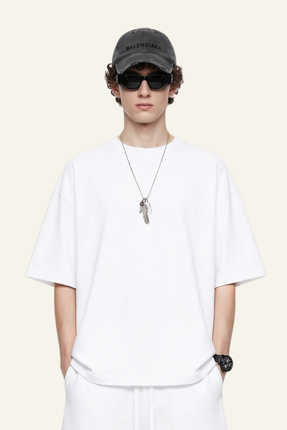 Men's Streetwear Relaxed Solid Color T-shirt