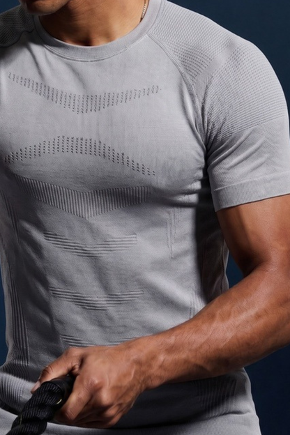 Men's 3D Seamless Compression Gym Short Sleeve Tee