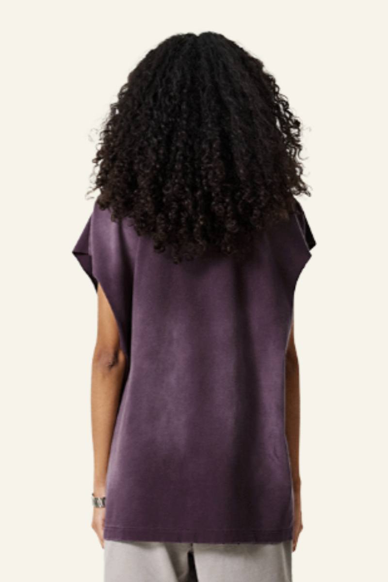 Women's Oversize Vintage Gradient Cotton Sleeveless T-shirt