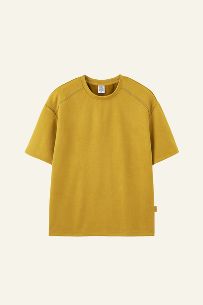 Men's Streetwear Drop-Shoulder Solid T-shirt