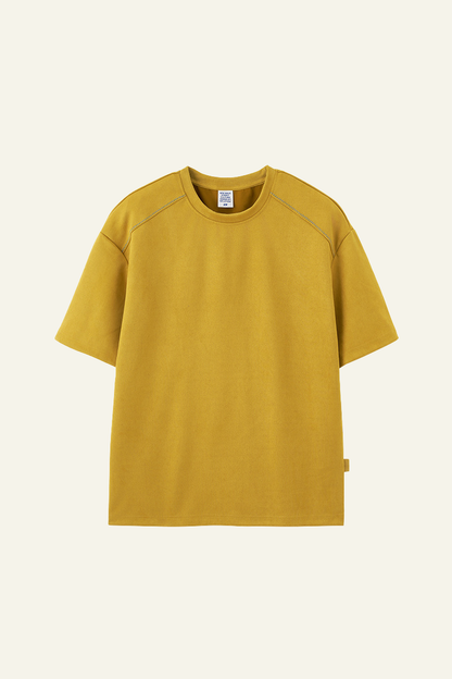 Men's Streetwear Drop-Shoulder Solid T-shirt