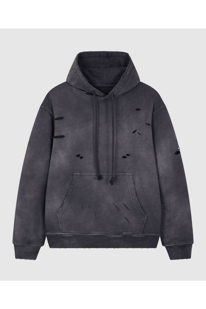 Women Fall Clothing 420G Ripped Washed Oversized Hoodie