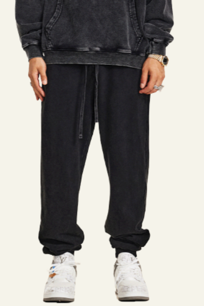 Men's Vintage Washed Cotton Cuffed Sweatpants