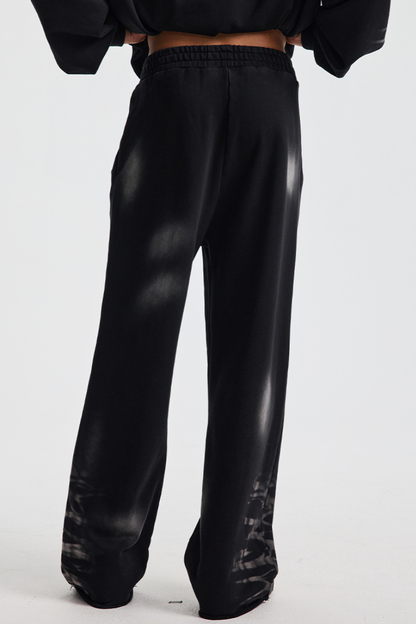 Men's Cotton Streetwear Washed  Gradient Sweatpants