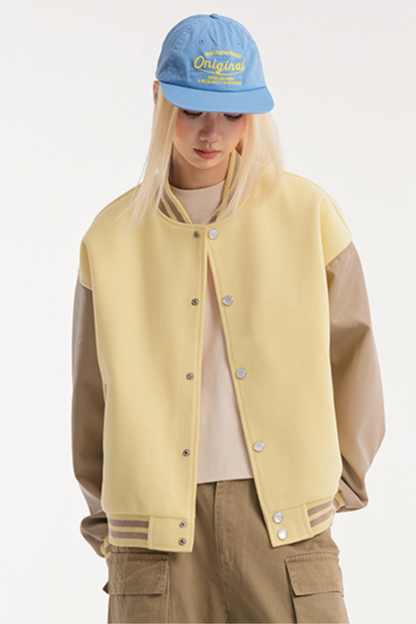 Unisex American Retro Sporty Baseball Jacket Cleanfit Loose