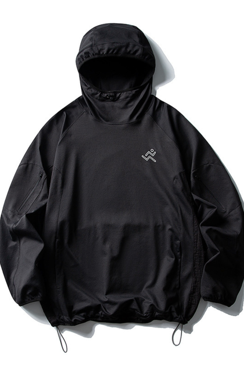 Unisex Outdoor Light Colorblock Reflective Quick Dry Hoodie