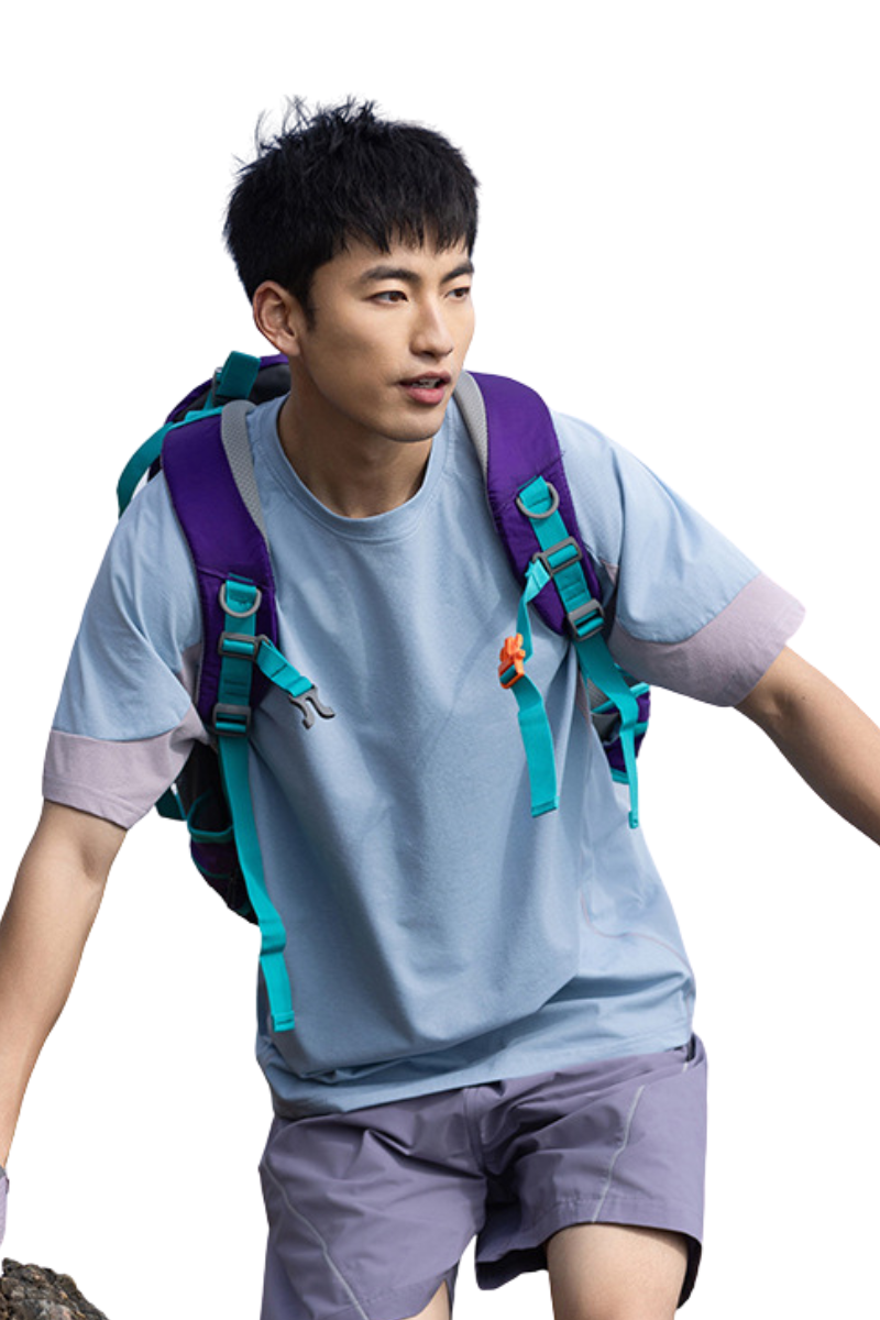 Unisex Summer Mint Colorblock Quick Dry UPF Tee