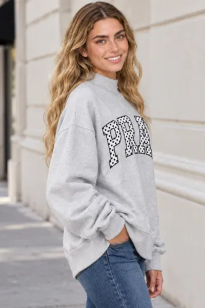 Women Fall Clothing Oversized PRAY Letter Sweatshirt