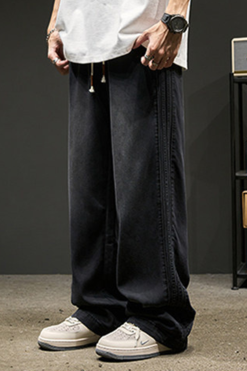 Men's Summer Lightweight Wide Leg Tencel Cargo Pants
