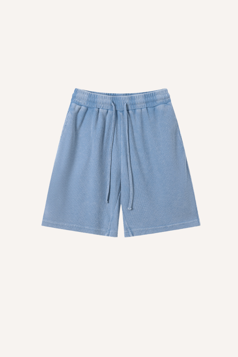 Men's Vintage Washed 5" Waffle Breathable Shorts - Old Money