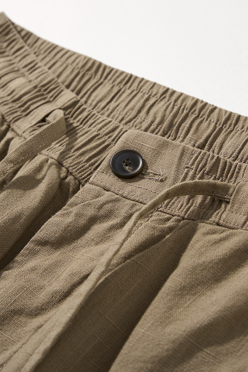 Men's Cotton Vintage Drawstring Wide Leg Pants