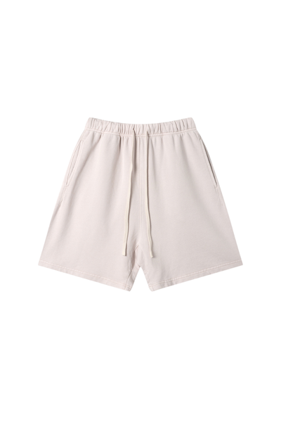 Unisex Spring Summer 360g Cotton Washed Drawstring Shorts