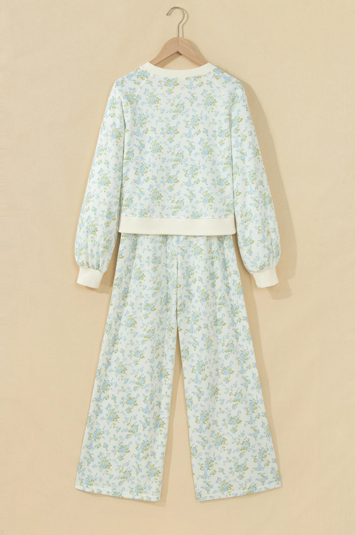 Women's Fall Floral Print Drawstring 2 Piece Set