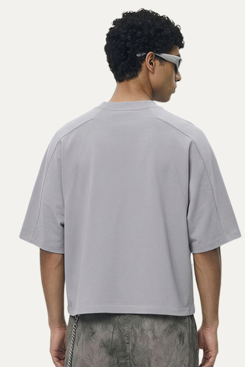 Men's 180g Polyester Cropped Oversized Cooling Tee