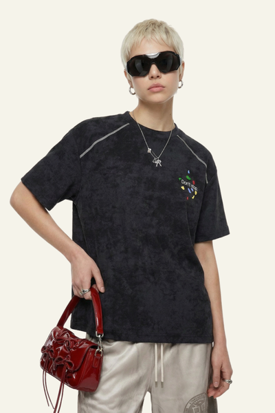 Men's Streetwear Vintage Heart Pattern T-shirt