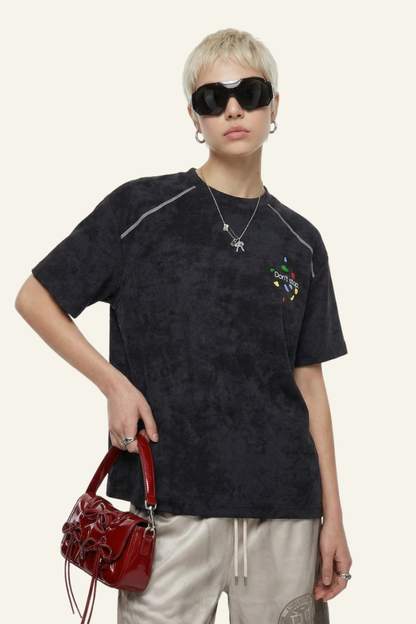 Men's Streetwear Vintage Heart Pattern T-shirt