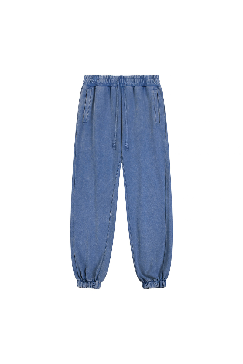 Men Fall Clothing 400G Washed Relaxed Cuff Jogger Pants