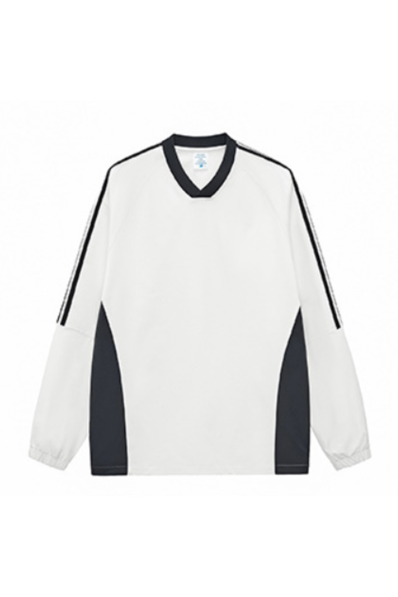 Men's Fall Colorblock V-Neck Raglan Long-Sleeve T-Shirt