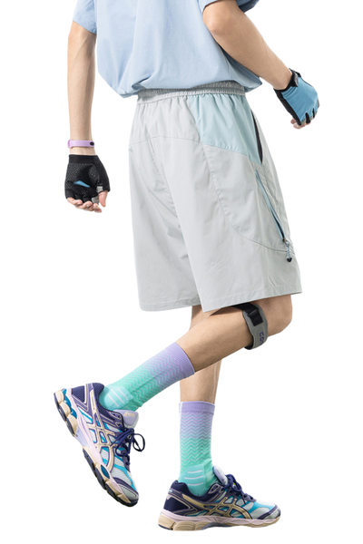 Unisex Outdoor Water-Resistant Colorblock 5" Beach Shorts