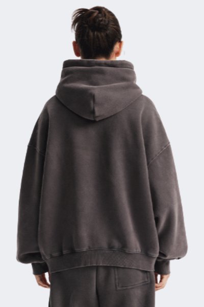 Women's Streetwear Vintage Washed Front Pocket Hooded