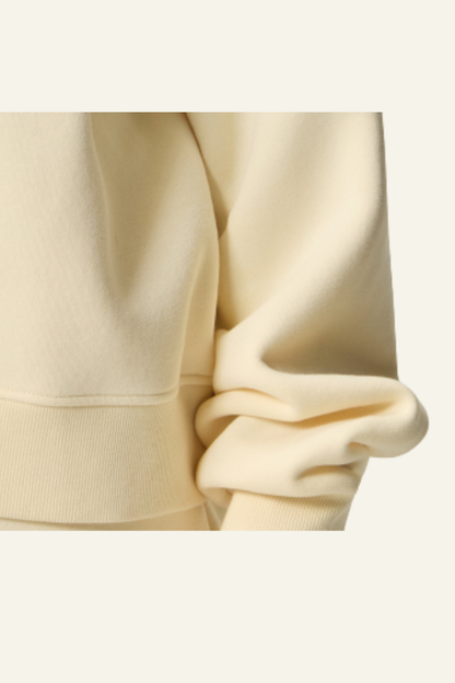 Women's Streetwear Stand-Collar Solid Mock Neck Sweatshirt