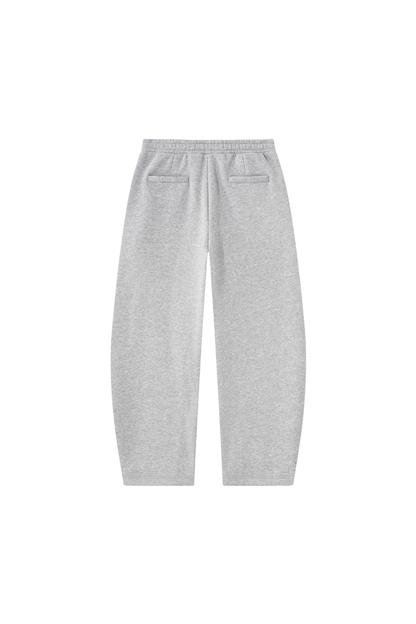 Unisex Fall Clothing Fleece Lined Curved Wide Leg Pants