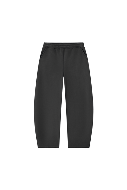 Unisex Fall Clothing Fleece Lined Curved Wide Leg Pants