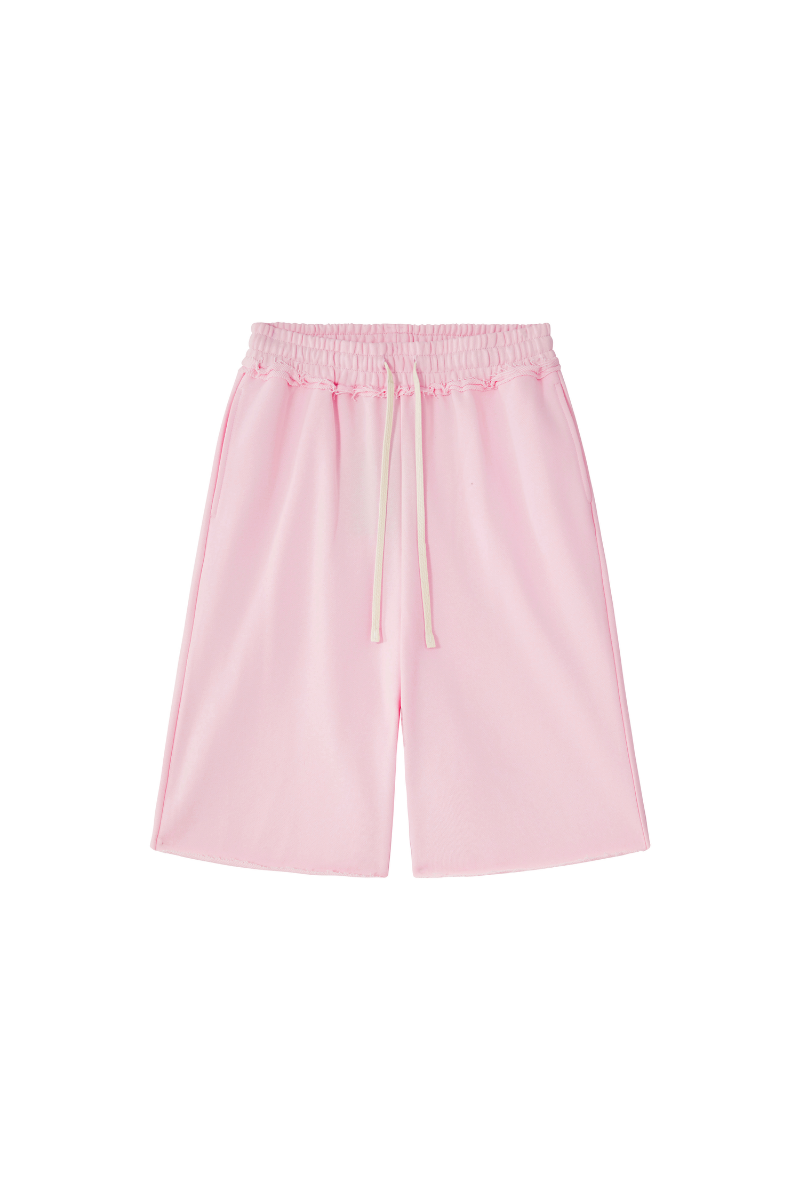 Unisex Fall Clothing Heavy Terry Drawstring Wide Shorts