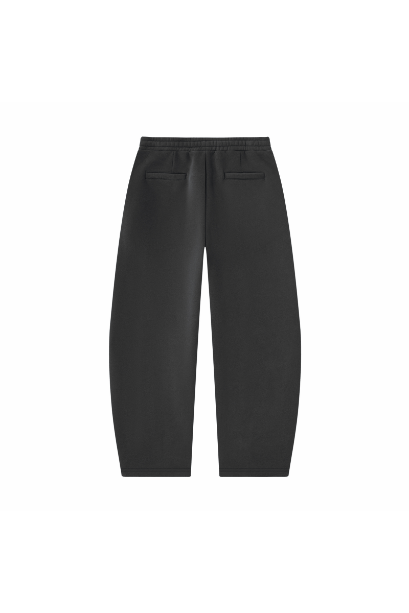 Unisex Fall Clothing Fleece Lined Curved Wide Leg Pants