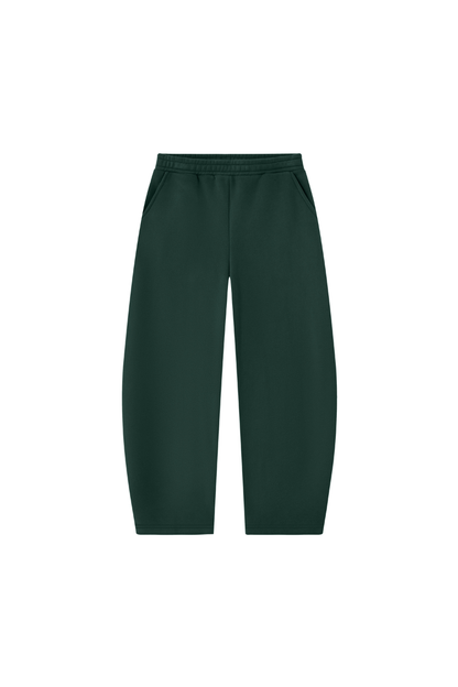 Unisex Fall Clothing Fleece Lined Curved Wide Leg Pants