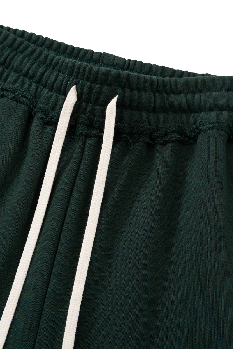 Unisex Fall Clothing Heavy Terry Drawstring Wide Shorts