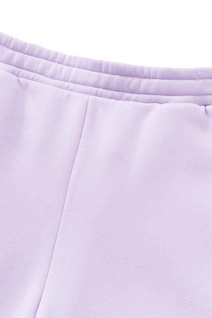 Unisex Fall Clothing Fleece Lined Curved Wide Leg Pants