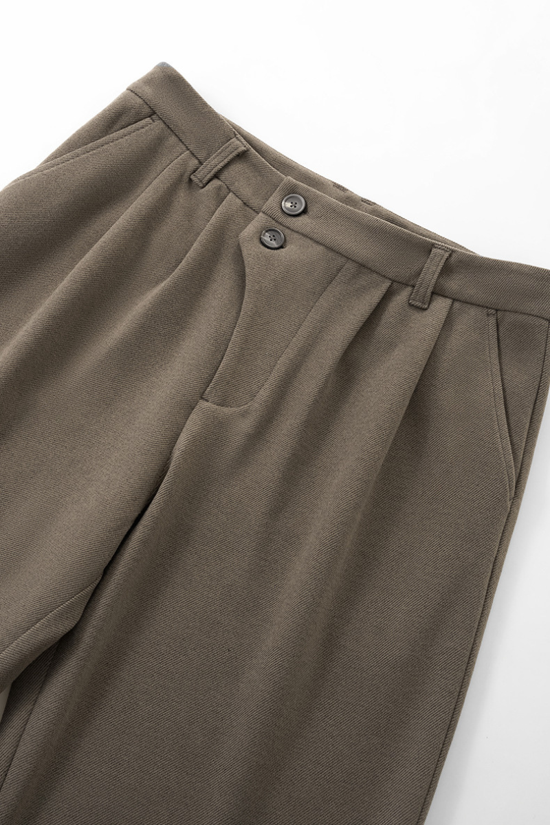 Men's Streetwear Double-button Placket Trousers