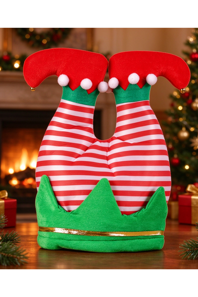 Christmas Elf Legs Novelty Hat Funny Party Costume Headwear