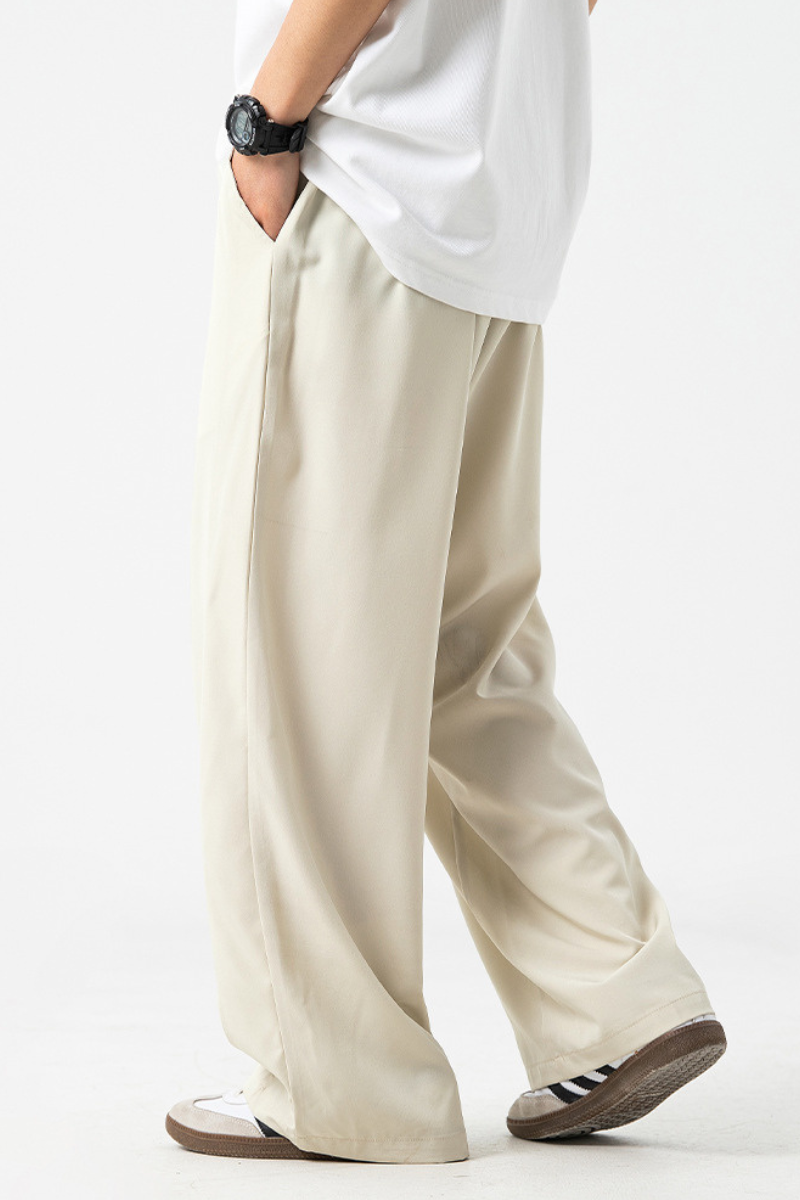 Men's Summer Ice Silk Loose Straight Wrinkle Free Pants