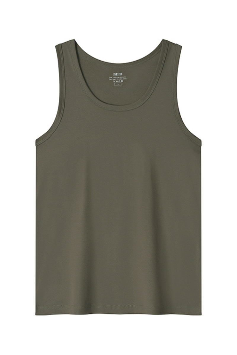 Unisex Summer 50s Luxury Pima Ice Silk Tank