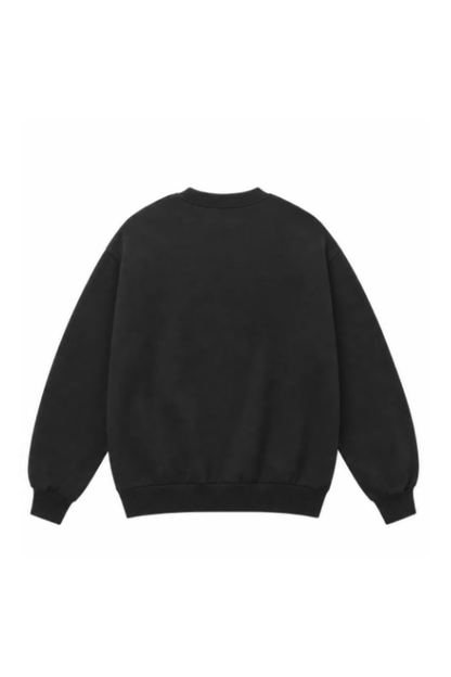 Men Winter Fleece Lined Crew Neck Oversized Sweatshirt