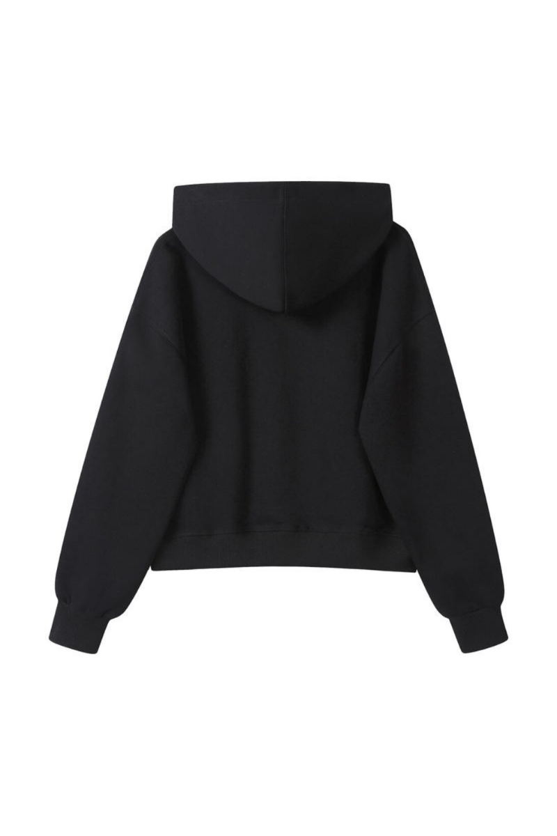 Women Fall 350gsm Cropped Drop Shoulder Pullover Hoodie