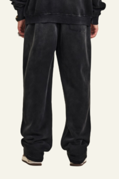Men's Washed Straight-Leg Pants.