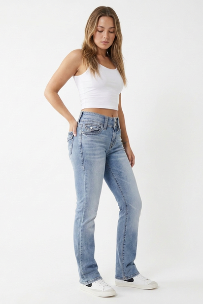 Women's Classic Wash High Waist Stretch Flare Jeans
