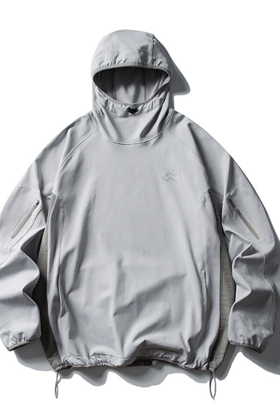 Unisex Outdoor Light Colorblock Reflective Quick Dry Hoodie
