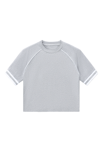 Women's 210g OldMoney Preppy Stripe Crop Soft Tee