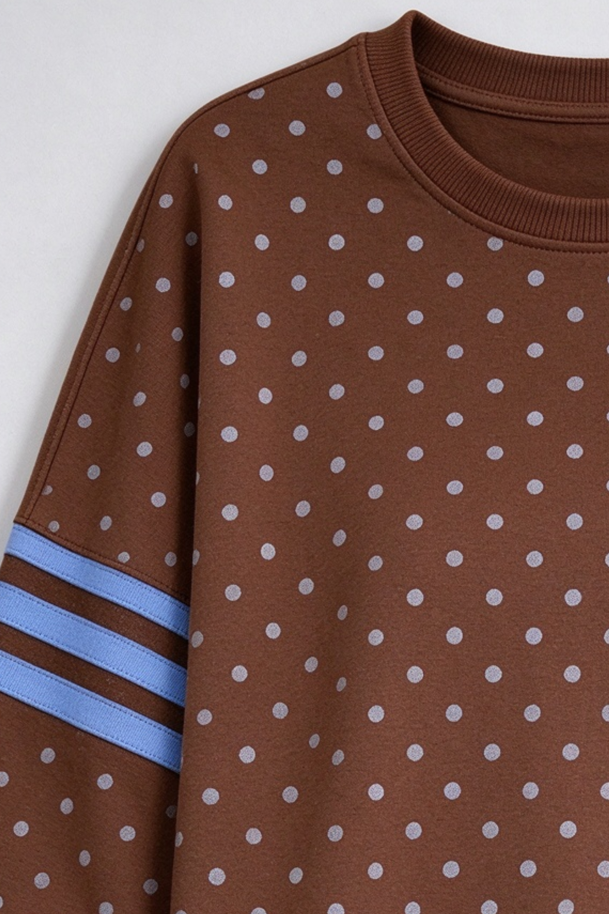 Women's Fall Polka Dot Colorblock Loose 2 Piece Set