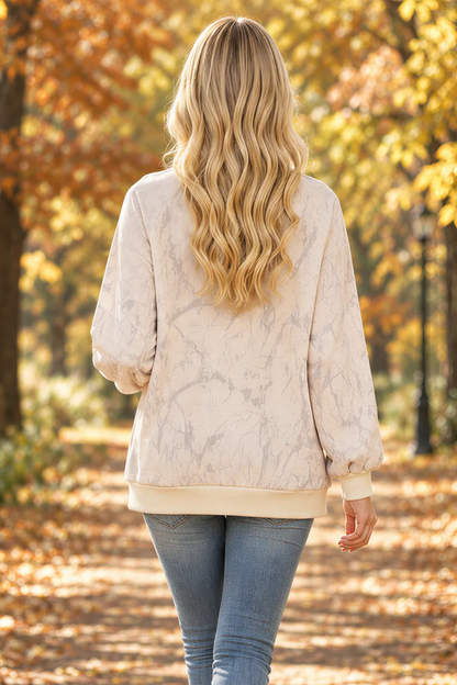 Women's Fall Oversize Crew Neck Pullover Sweatshirt