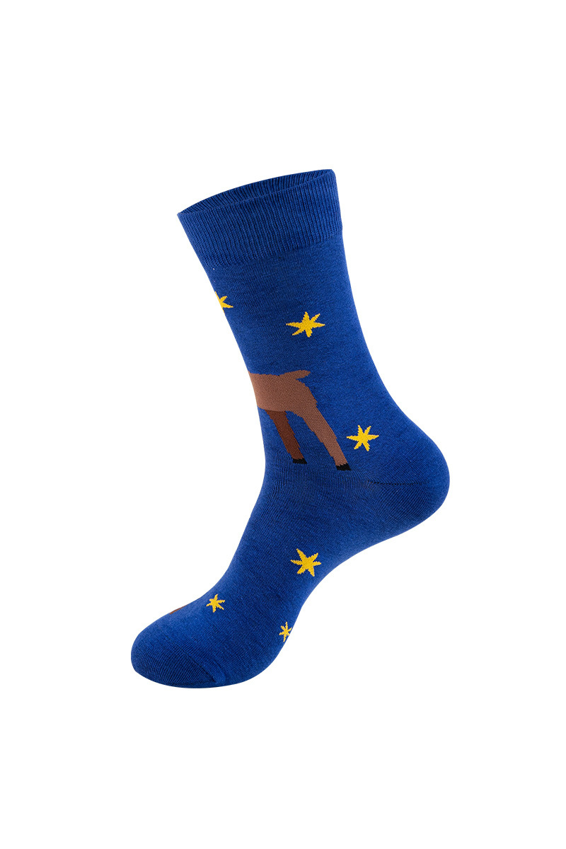 Unisex Fall Winter Festive Cartoon Christmas Crew Socks