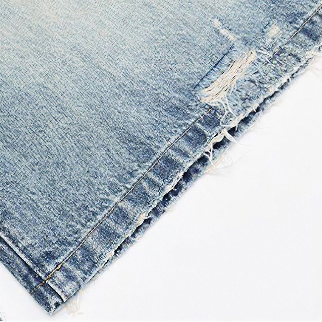 Men's Summer Vintage Washed Distressed Wide-Leg Denim Shorts
