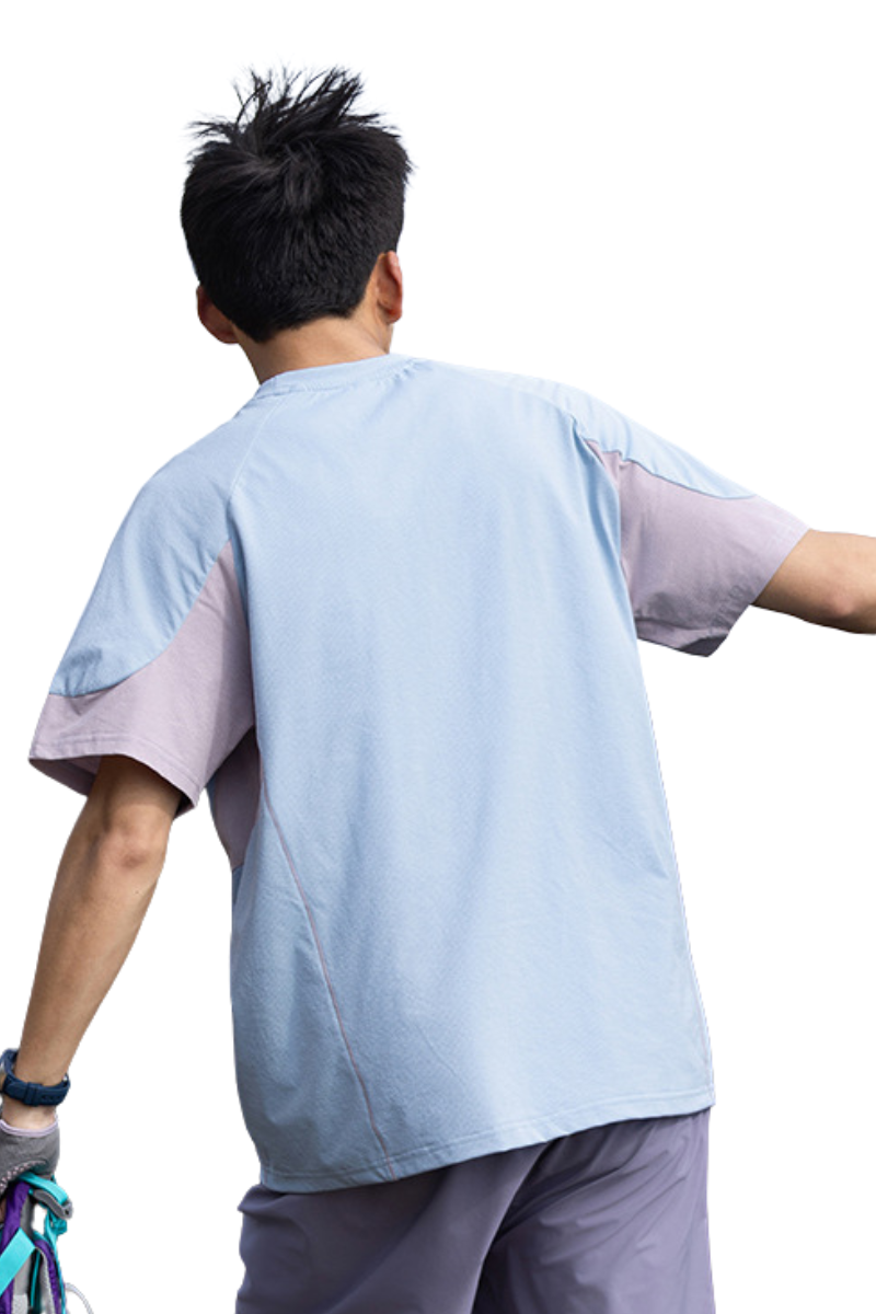 Unisex Summer Mint Colorblock Quick Dry UPF Tee