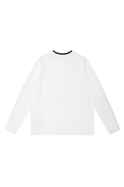Men Spring Triacetate V Neck Contrast Athletic Long Sleeve