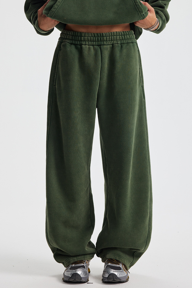Men's Streetwea Distressed Curved-Blade Sweatpants
