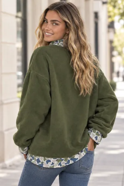 Women Fall Clothing Mallard Contrast Trim Sweatshirt
